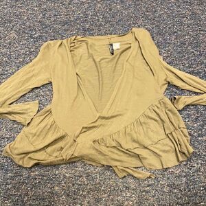 Molly & Mia Olive green Open cardigan To sz. M
